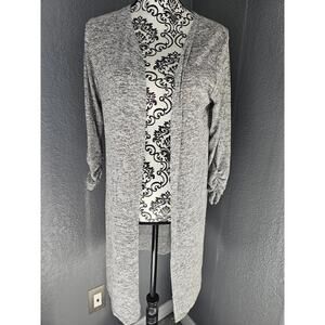 Women's Prospect BLVD Open Gray Cardigan Sweater Size Medium MADE IN USA